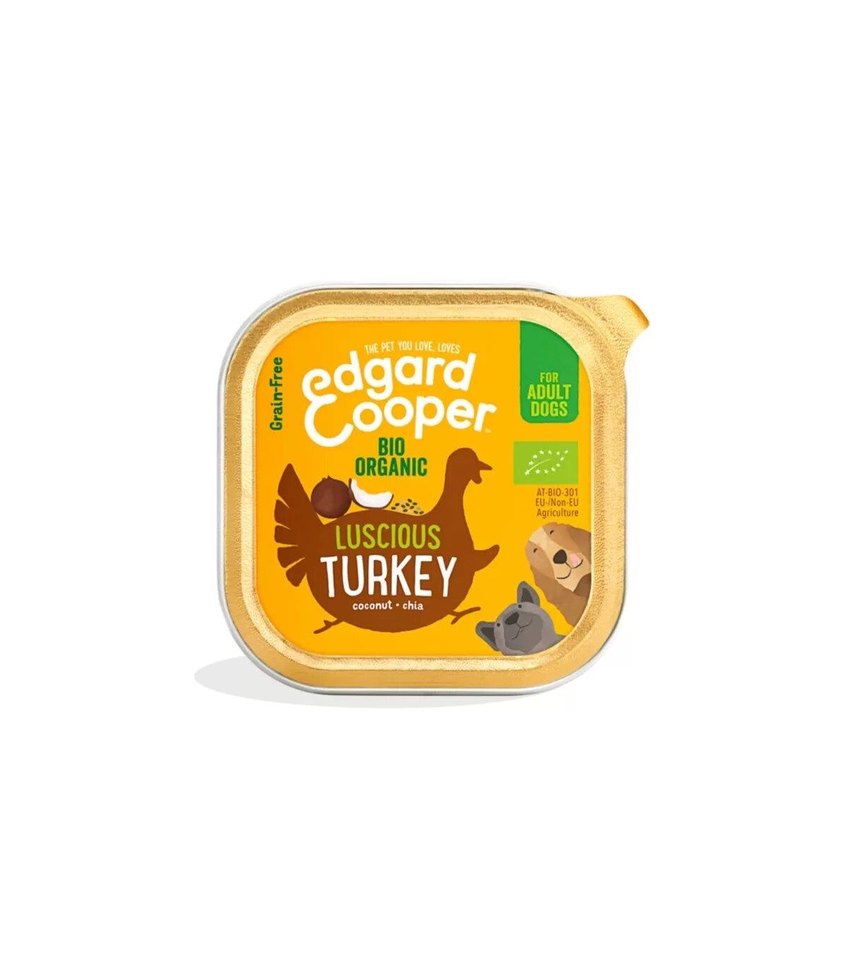Edgard & Cooper Adult Pavo Ecológico Sin Cereales Comida Húmeda para Perros 100 g