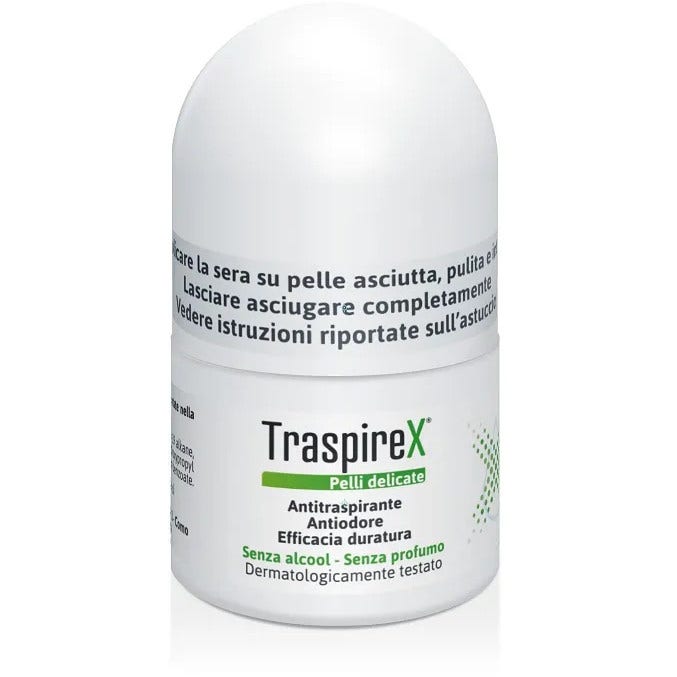Traspirex Roll-On Antitranspirante para Axilas Pieles Delicadas 20 ml
