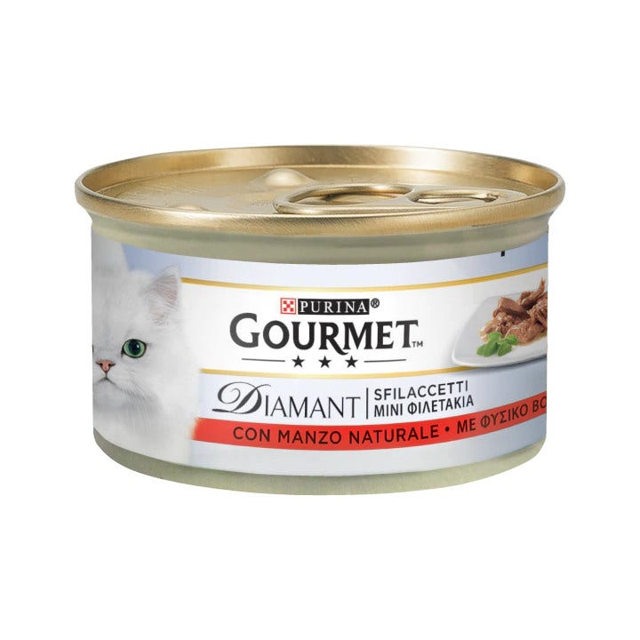 Purina Gourmet Gold Pastelitos con cordero y judías verdes para gatos, lata de 85 g