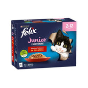 Purina Felix Le Ghiottonerie Junior Sabor a ternera/pollo Comida húmeda para gatitos Sobres 12x85 g