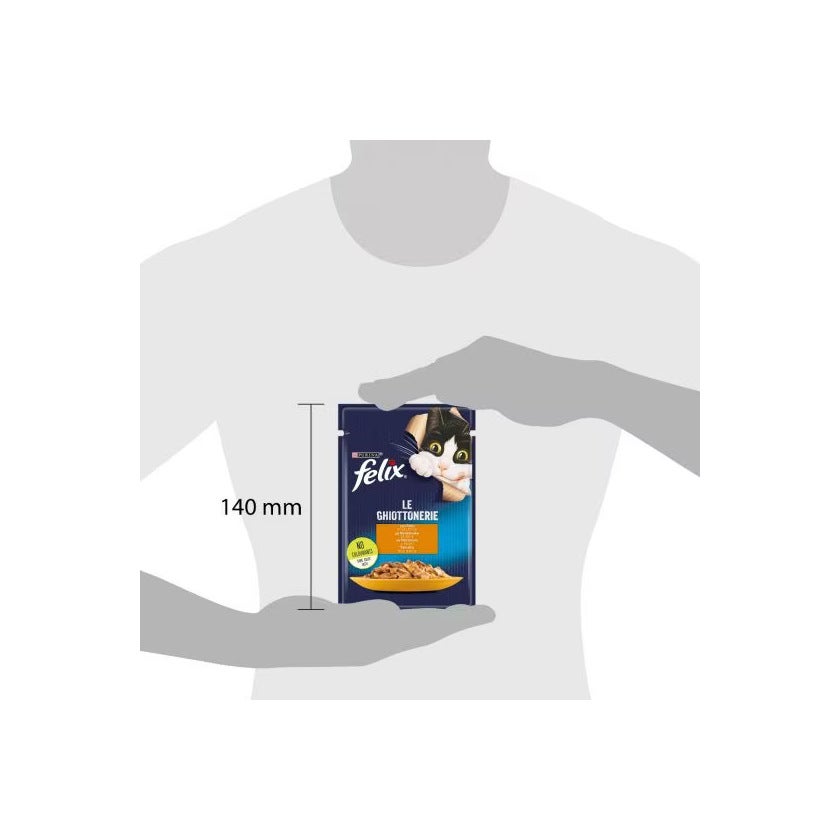 Purina Felix Le Ghiottonerie Gusto Pollo Cibo Umido Gatti Adulti Busta 85g