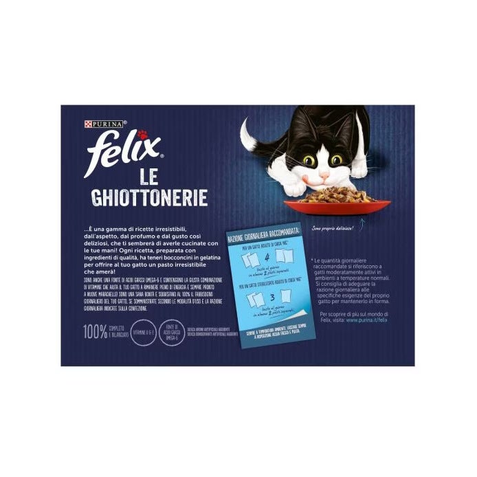 Purina Felix Le Ghiottonerie Selezioni Sabor a ternera/pollo Comida húmeda para gatos adultos Sobres 12 x 85 g
