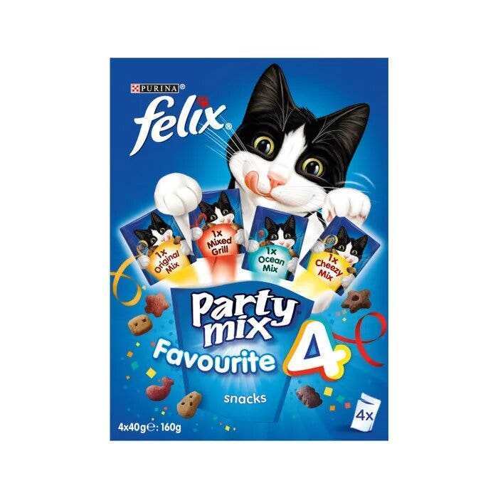 Purina Felix Party Mix Favourite 4 Snack Gatti Adulti Busta 4x40g