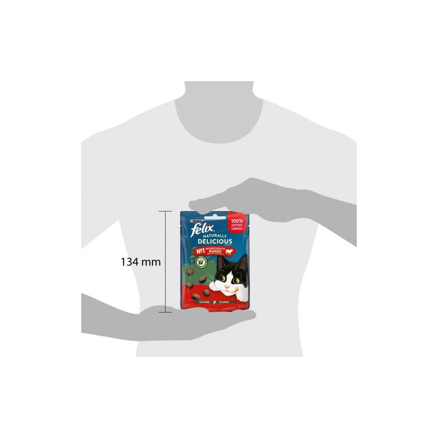 Purina Felix Naturally Delicious Gusto Manzo Cibo Umido Gatti Adulti Busta 50g