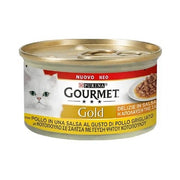 Purina Gourmet Gold Delicias en salsa con pollo para gatos, lata de 85 g