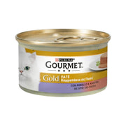Purina Gourmet Gold Paté con cordero y pato para gatos, lata de 85 g
