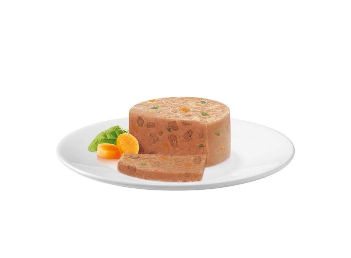 Purina Gourmet Gold Paté de pollo, zanahorias y calabacines para gatos, lata de 85 g