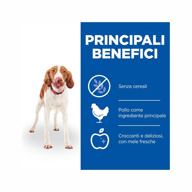 Hill's No Grain Crunchy Snack per Cani con Pollo e Mele Bustina 227gr