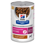 Hill's Prescription Diet Gastrointestinal Biome Guiso para perros de pollo y zanahorias, lata de 354 g