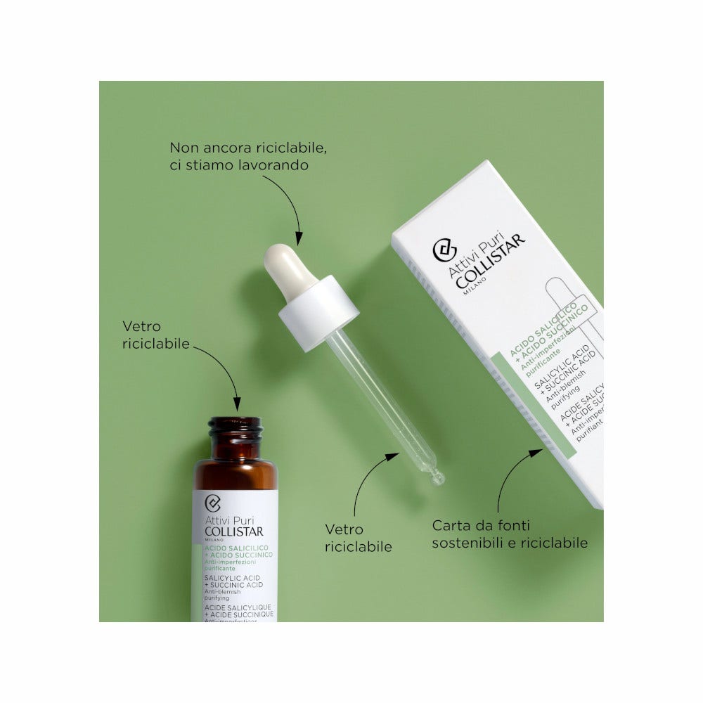 Collistar Activos Puros Loción Ácido Salicílico + Ácido Sucínico 30 ml