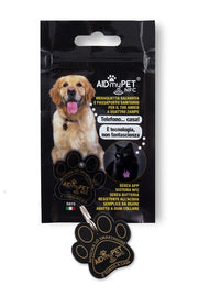 Aidmypet Medaglietta Salvavita Cani/Gatti Colore Nero