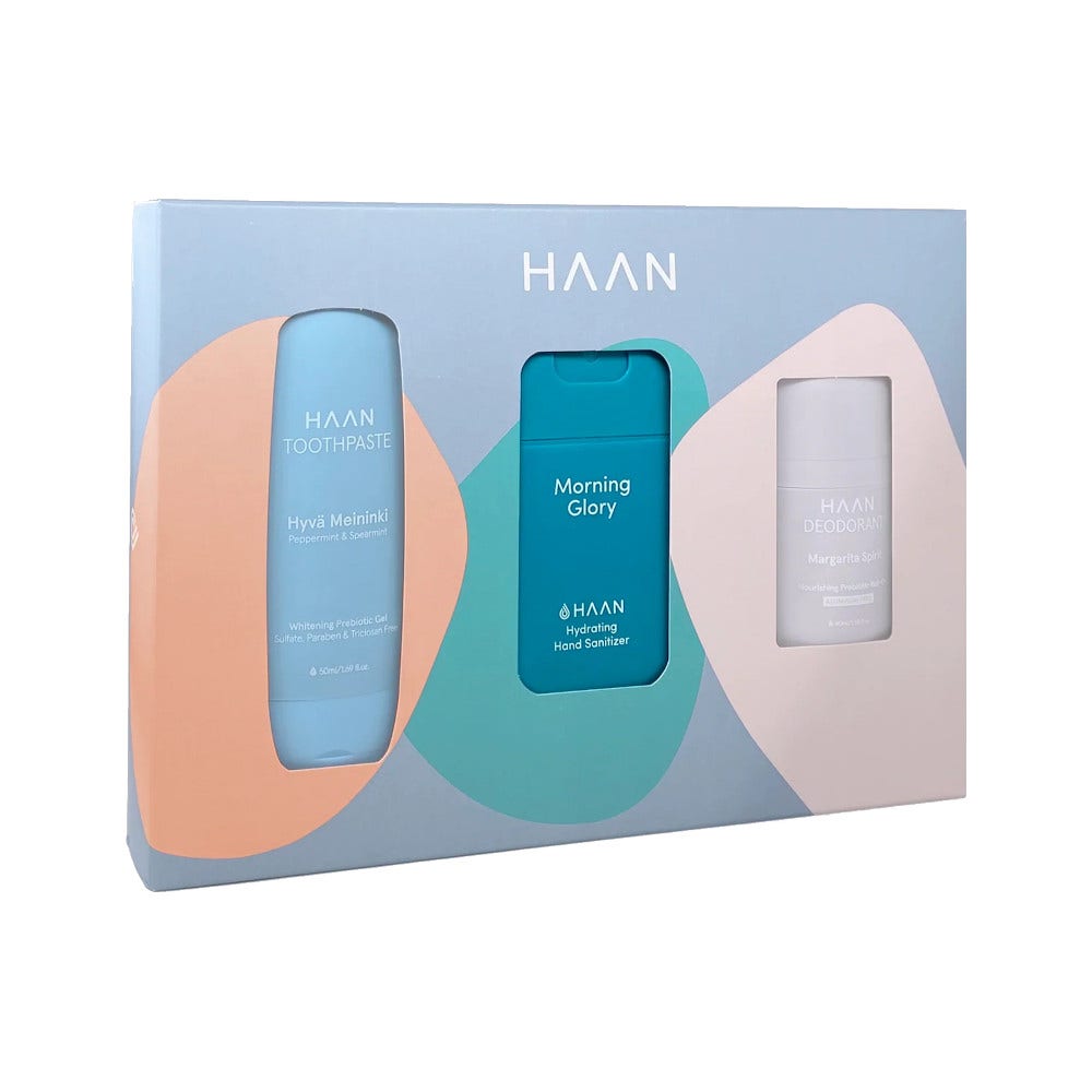Haan Tiny Serenity Cofanetto Dentifricio 50ml + Igienizzante Mani 30ml + Deodorante 40ml