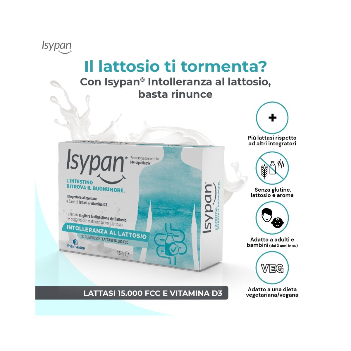Isypan Intolerancia a la lactosa 30 comprimidos