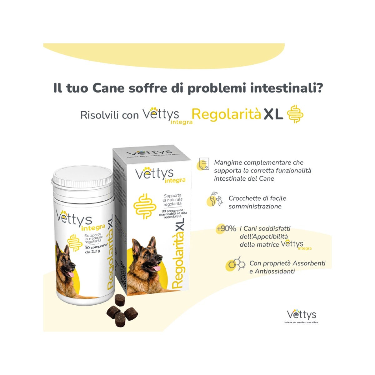 Vettys Integra Regolarità Per Cani Taglia XL 30 Compresse