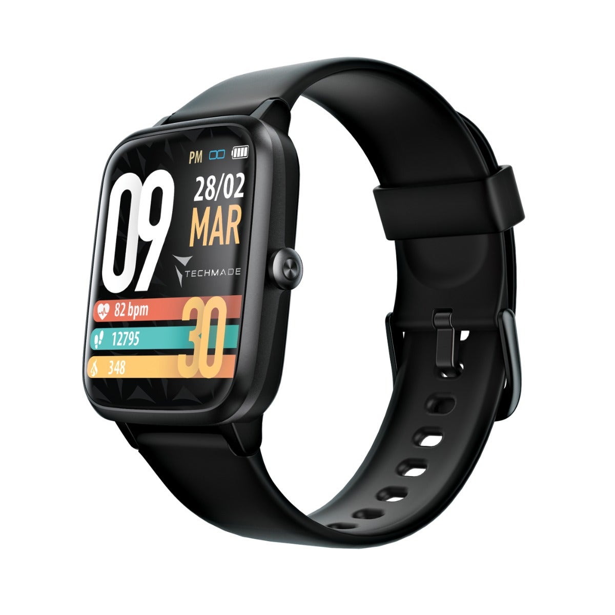 Techmade Smartwatch Sport Con GPS Integrato Colore Black