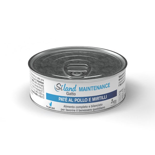 Siland Maintenance Comida húmeda Paté de pollo/arándanos para gatos adultos 85 g
