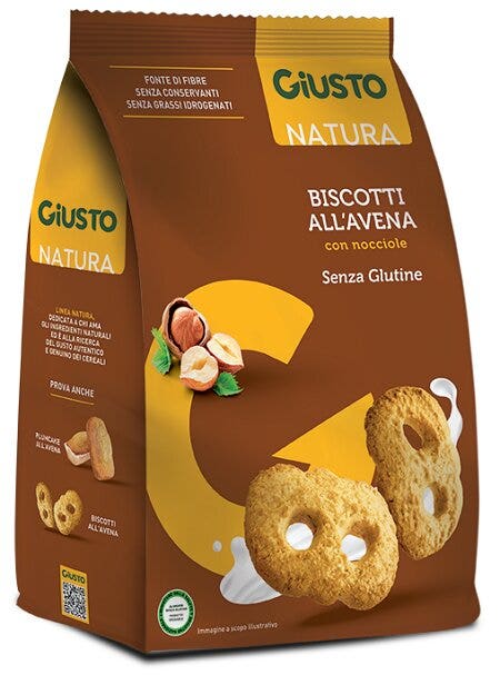 Galletas de avena con avellanas sin gluten Giusto, 250 g