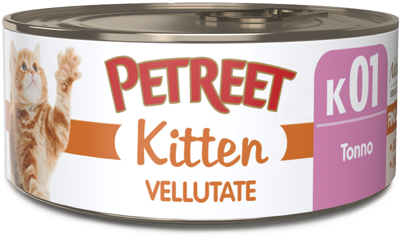 Petreet Crema de atún, comida húmeda para gatitos, tarro de 60 g