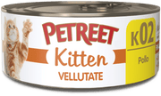 Petreet Crema de pollo, comida húmeda para gatitos, tarro de 60 g