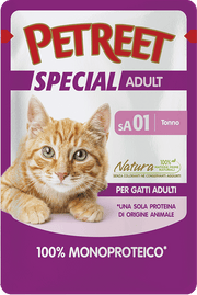 Petreet Monoproteico Tonno Cibo Umido Gatto Adulto Bustina 70g