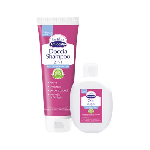 Euphidra Box Coccole Per La Nanna Doccia Shampoo 2in1 250ml + Olio Corpo 200ml
