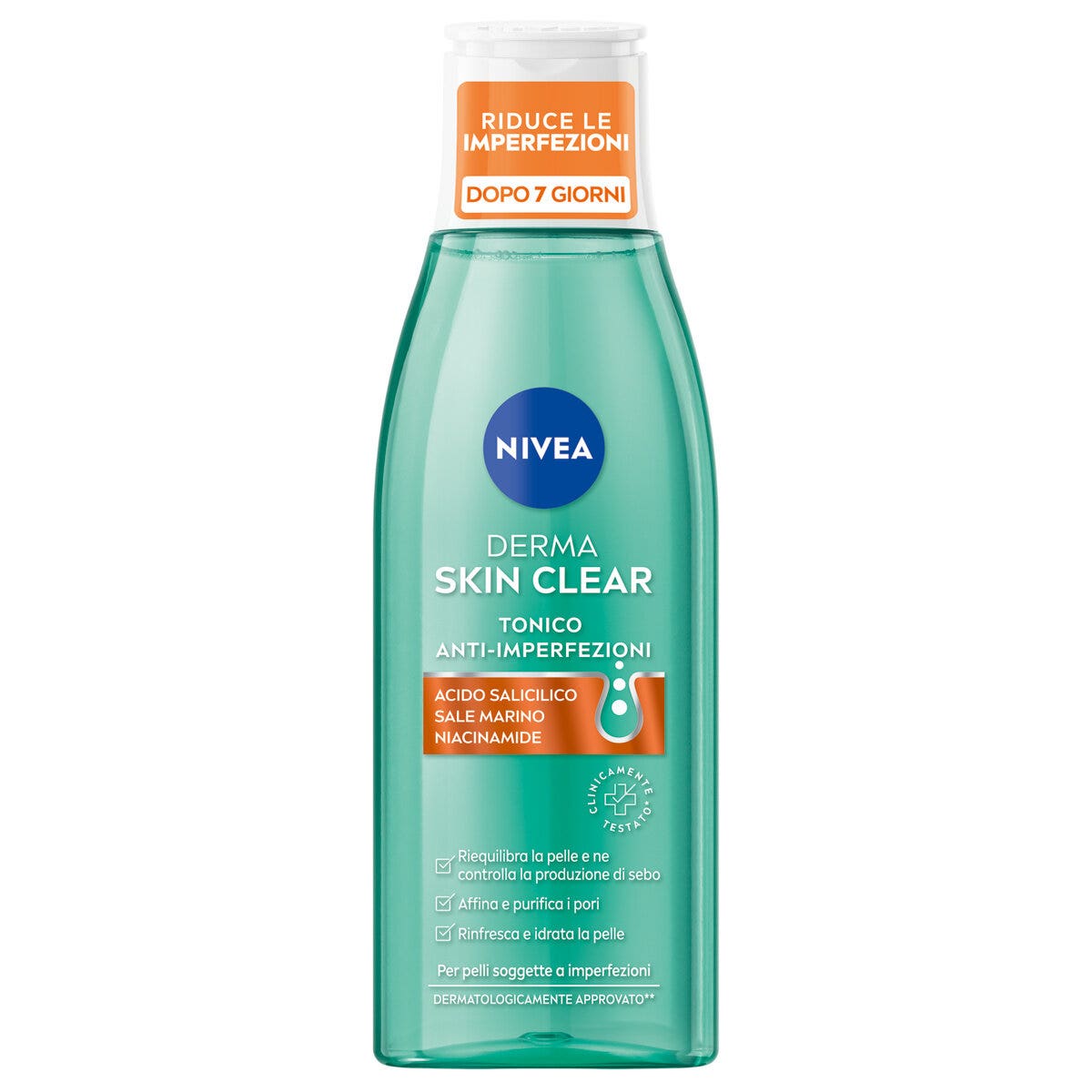 Nivea Derma Skin Clear Tónico Anti-imperfecciones Tónico Facial para el Cuidado de la Piel Grasa 200 ml