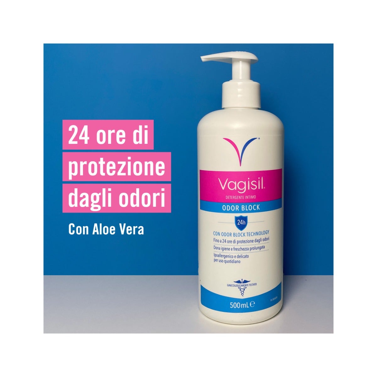 Vagisil Detergente Intimo Odor Block Per l'Igiene Quotidiana Rinfrescante Con Aloe Vera 500ml
