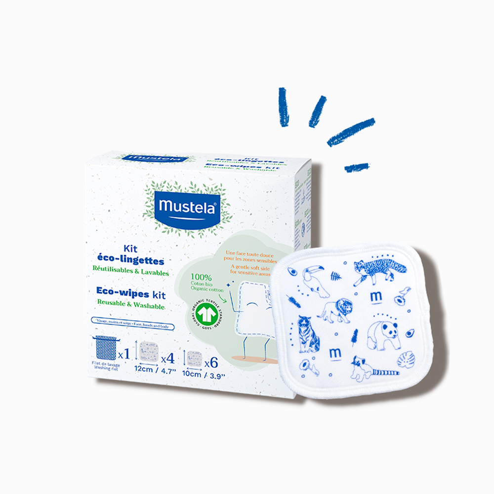 Mustela Kit Salviette Riutilizzabili 10 Pezzi