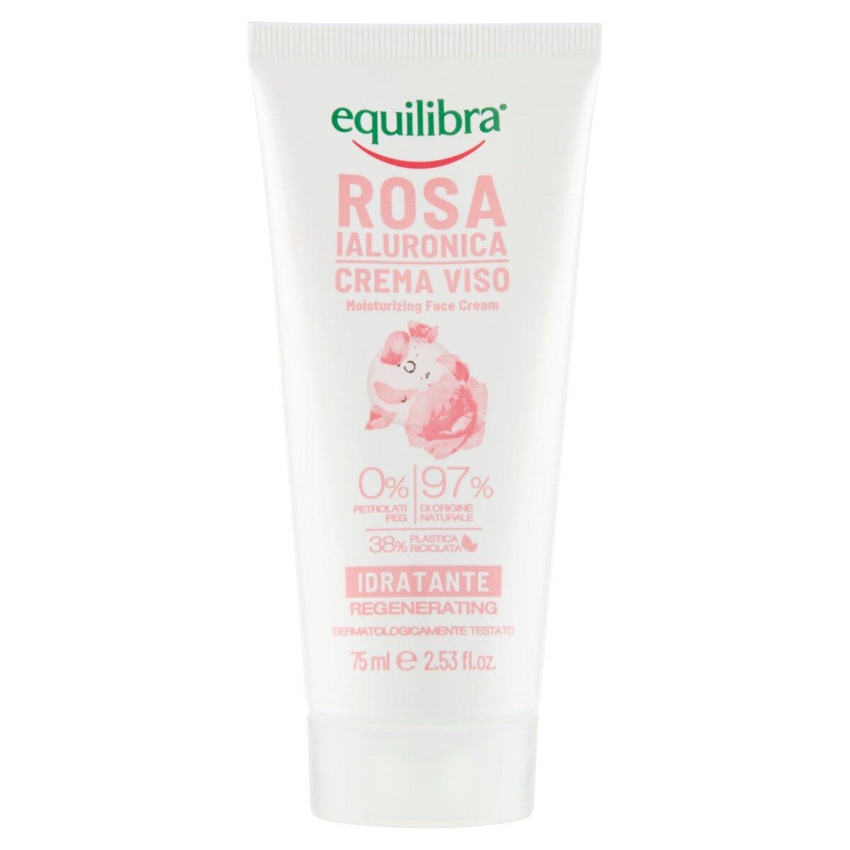 Equilibra Viso Rosa Ialuronica Crema Viso Idratante 75ml