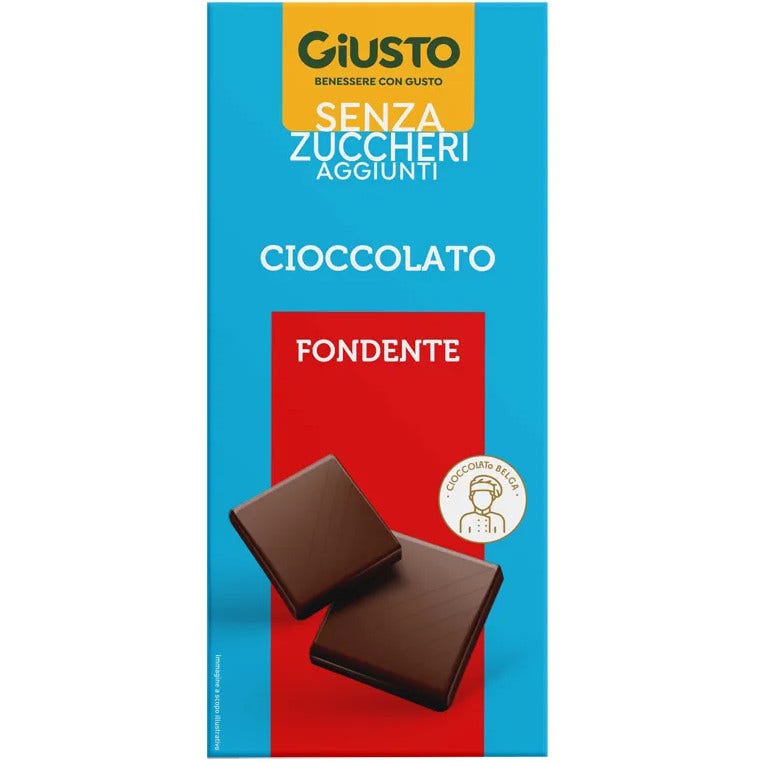 Giusto Sin Azúcar Tableta de Chocolate Negro 85 g