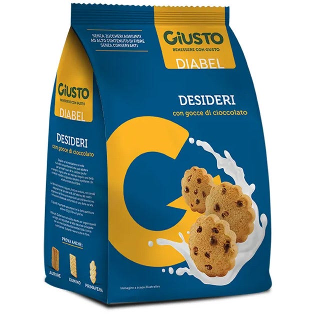 Giusto Diabel Galletas Desideri con Gotas de Chocolate 150 g