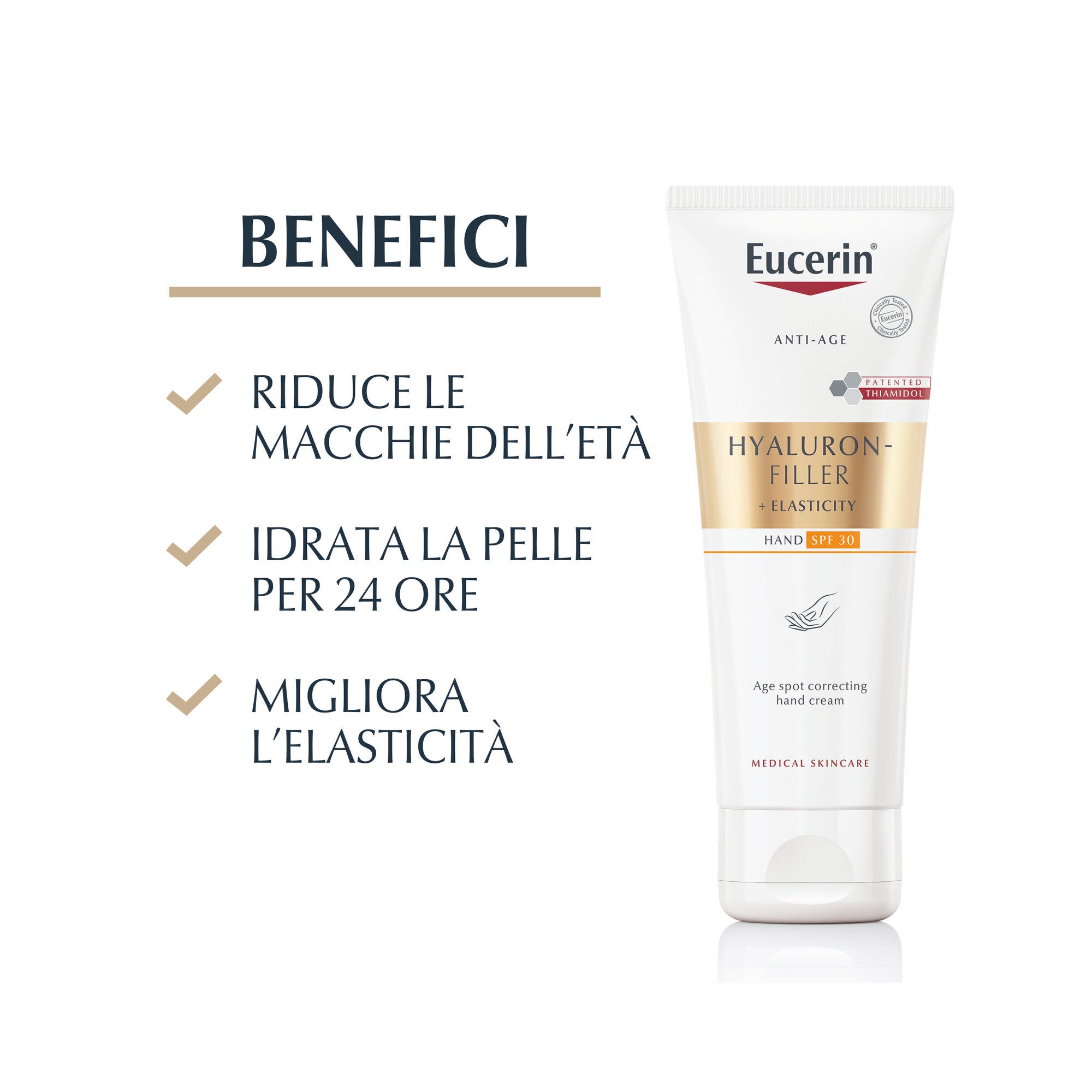 Eucerin Hyaluron Filler + Elasticity Crema de manos antimanchas 75 ml