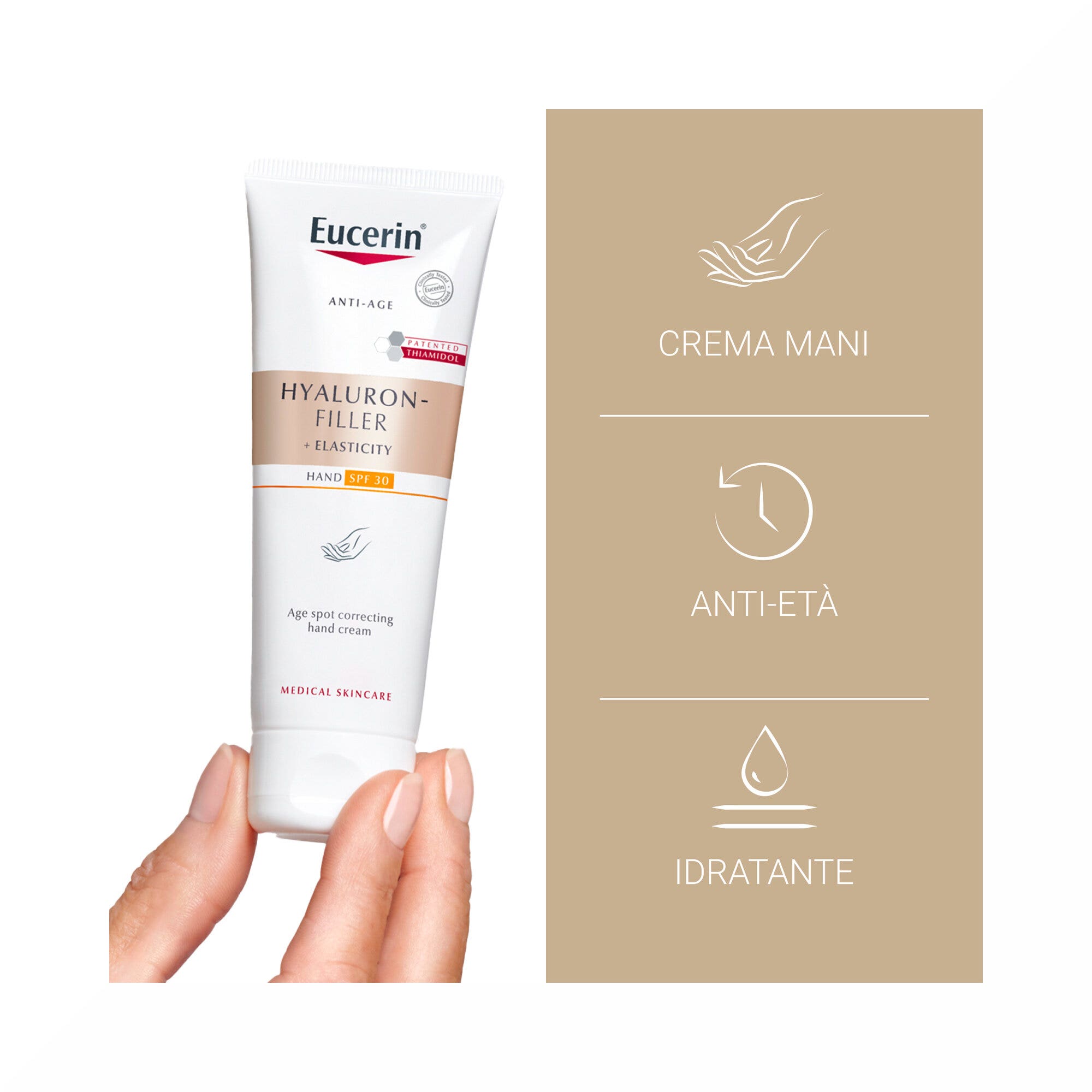 Eucerin Hyaluron Filler + Elasticity Crema de manos antimanchas 75 ml
