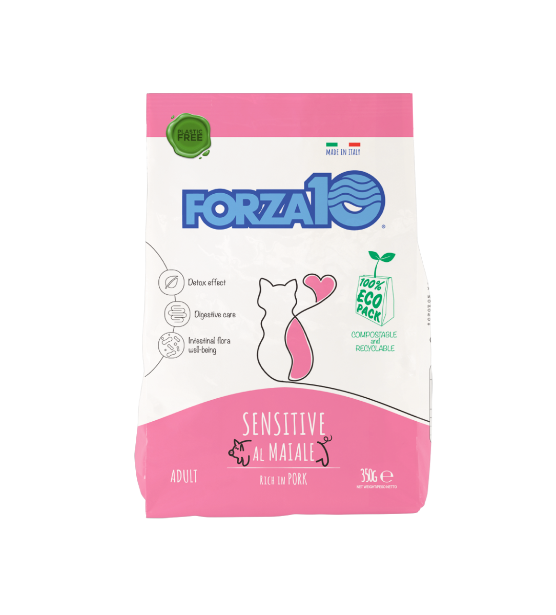 Forza10 Maintenance Adult Sensitive Crocchette Al Maiale Gatti Adulti Sacco 350g