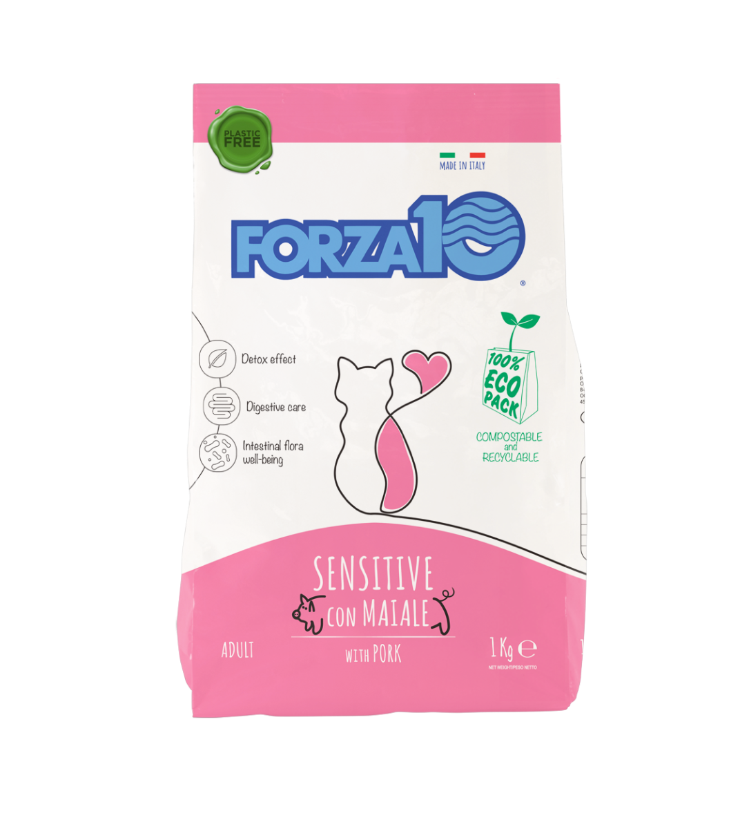Forza10 Maintenance Adult Sensitive Crocchette Al Maiale Gatti Adulti Sacco 1kg