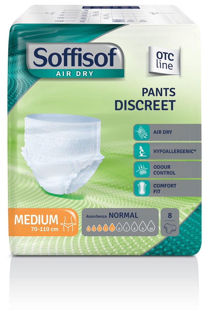 Soffisof Air Dry Pants Discreet Talla mediana 8 unidades