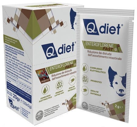 Q.Vet Q. Diet Enteroflerene Fast Per Cani 10 Bustine