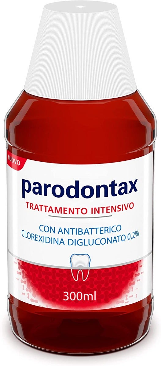 Parodontax Enjuague bucal con clorhexidina, tratamiento intensivo antibacteriano/antiplaca, sin alcohol, 300 ml