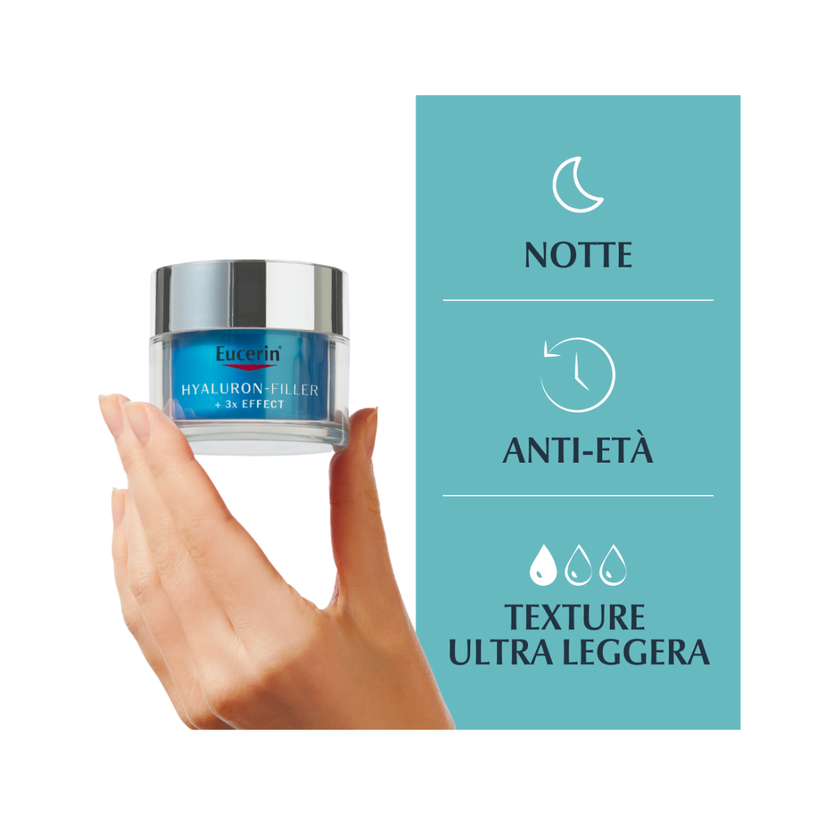 Eucerin Hyaluron-Filler Moisture Booster Night, crema facial 50 ml