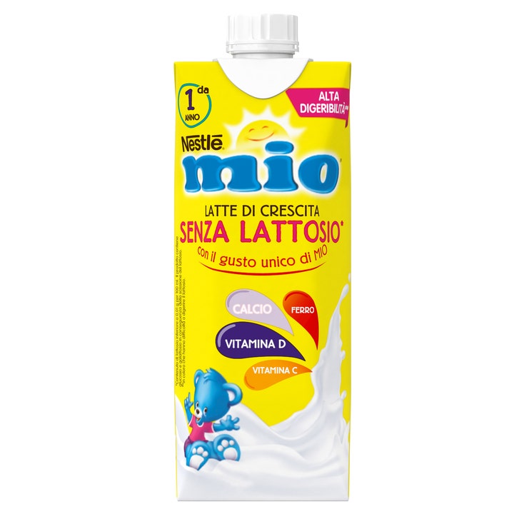 Nestlé Mio Leche de crecimiento sin lactosa, envase de cartón de 500 ml