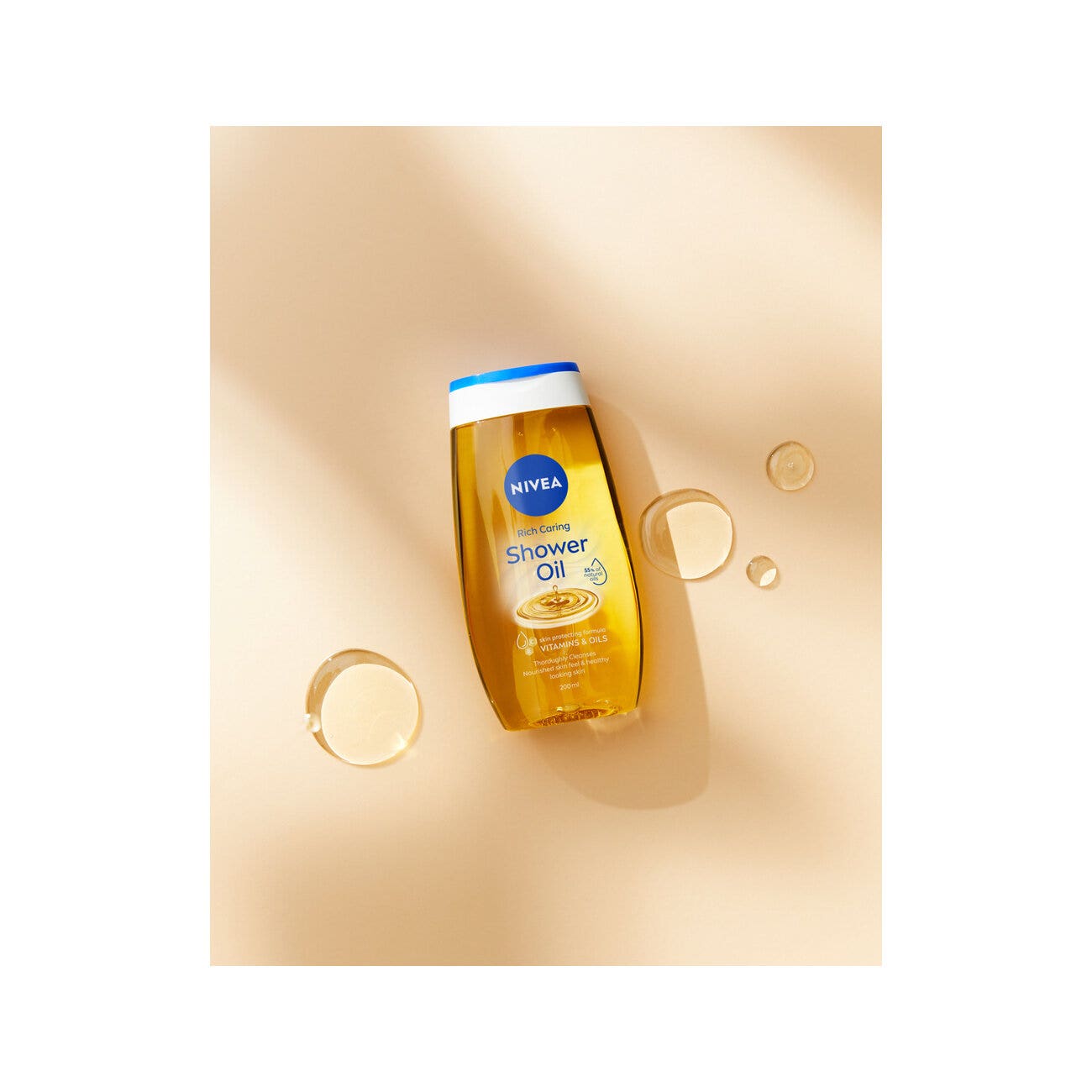 Nivea Aceite de Ducha Nutrición Intensa Gel de Baño con Aceites Naturales para una Piel Suave 200 ml