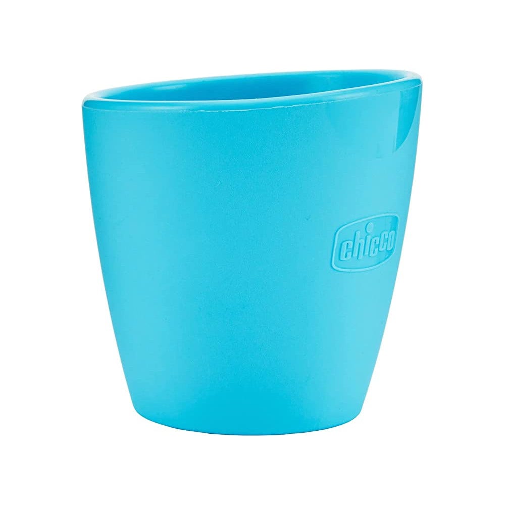 Chicco Easy Mug Vaso de silicona azul claro 6 meses+
