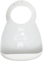 Chicco Babero de silicona Easy Roll, color neutro, a partir de 6 meses