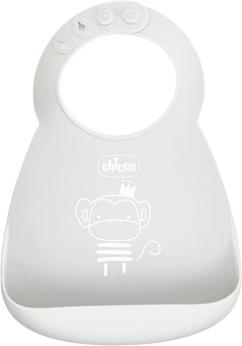 Chicco Babero de silicona Easy Roll, color neutro, a partir de 6 meses