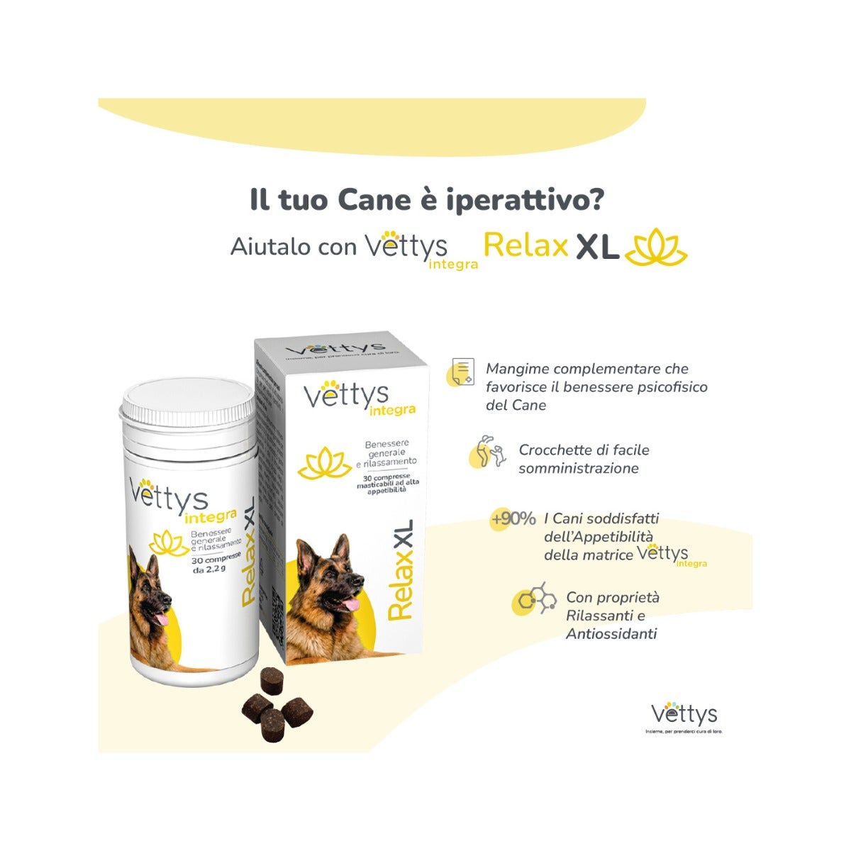 Vettys Integra Relax Per Cani Taglia XL 30 Compresse