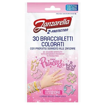 Zanzarella Pulseras de colores Princess 30 unidades
