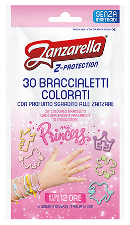 Zanzarella Pulseras de colores Princess 30 unidades