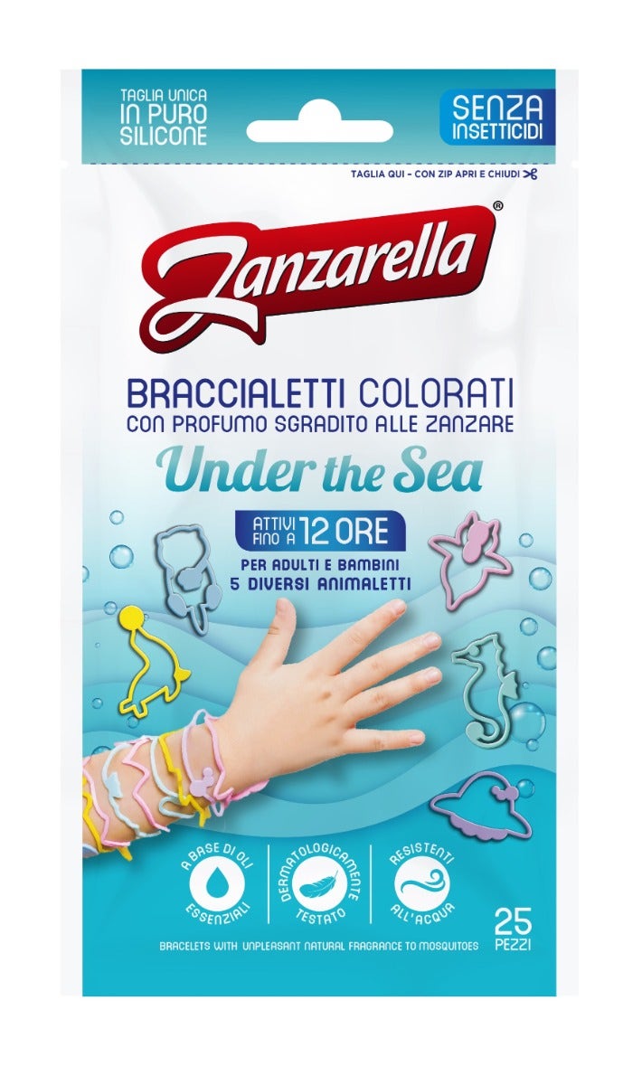Zanzarella Under The Sea Pulseras de colores, 25 unidades