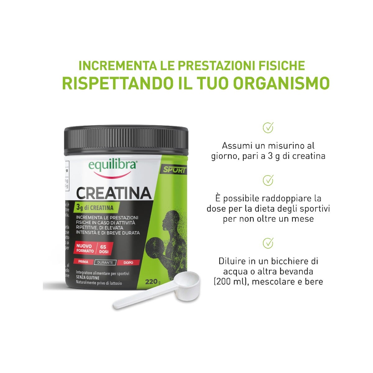 Equilibra Creatina Integratore 220g