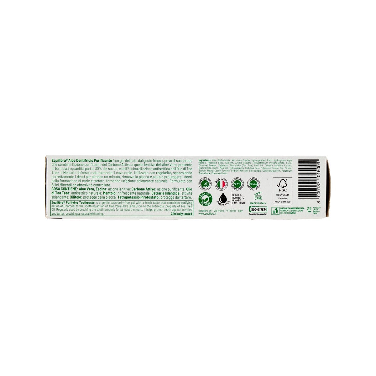 Equilibra Aloe Dentifricio Purificante 75ml